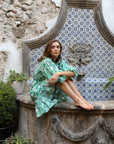 MILLE Clothing June Dress in Green Zinnia
