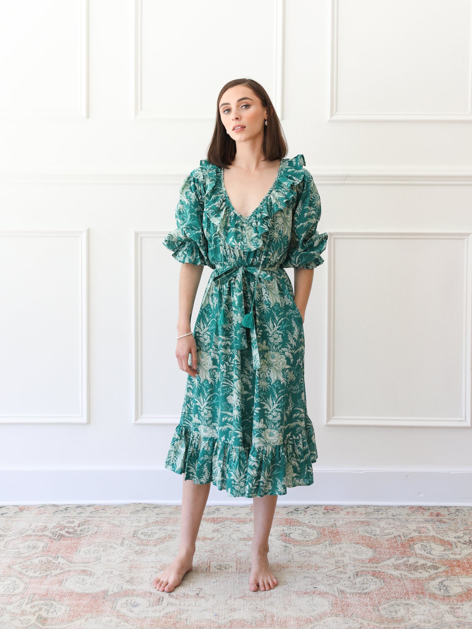 MILLE Clothing June Dress in Jade Paradise