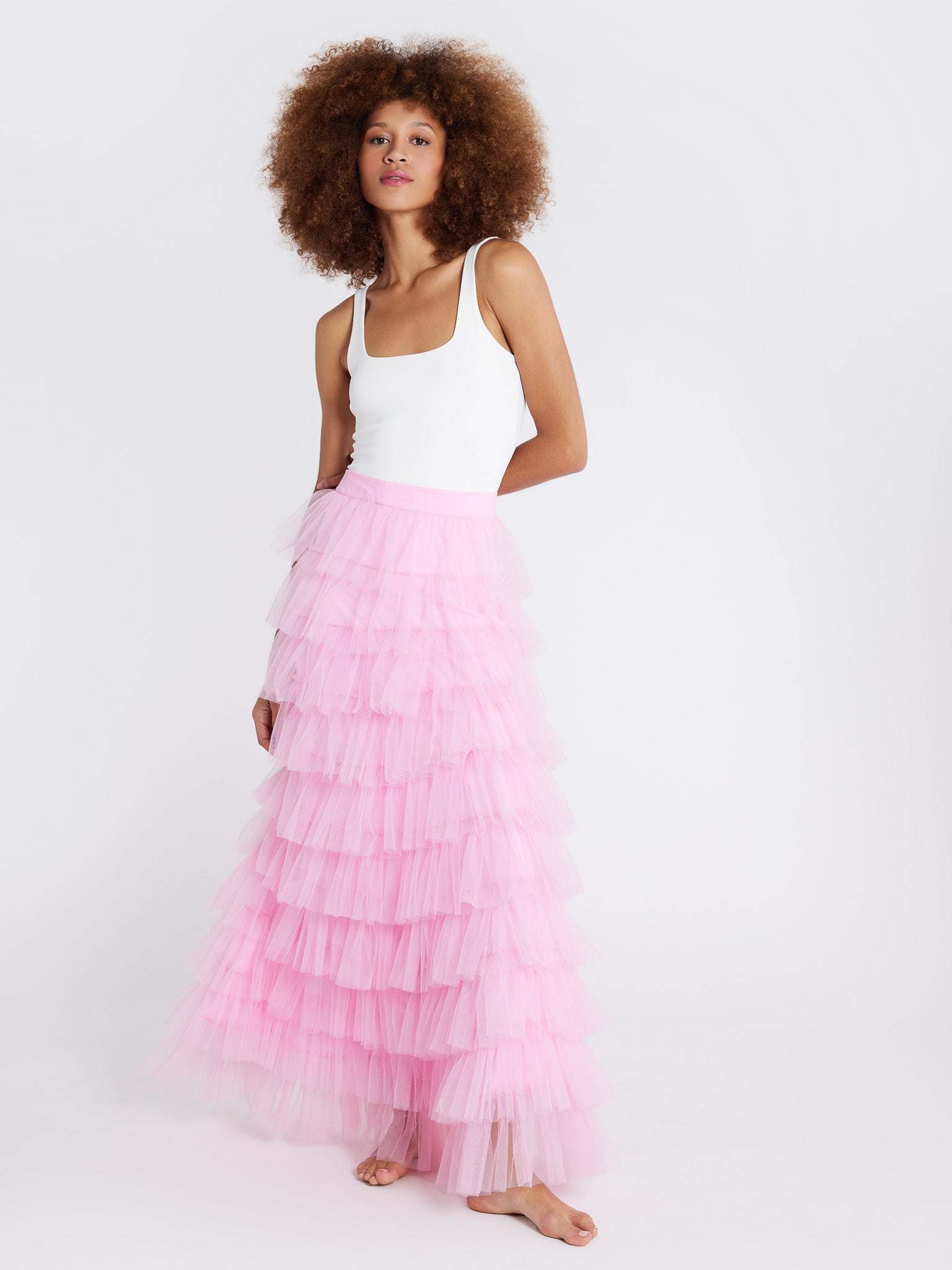 MILLE Clothing Lulu Skirt in Bubblegum Tulle