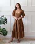 MILLE Clothing Maja Dress in Caramel Eyelet