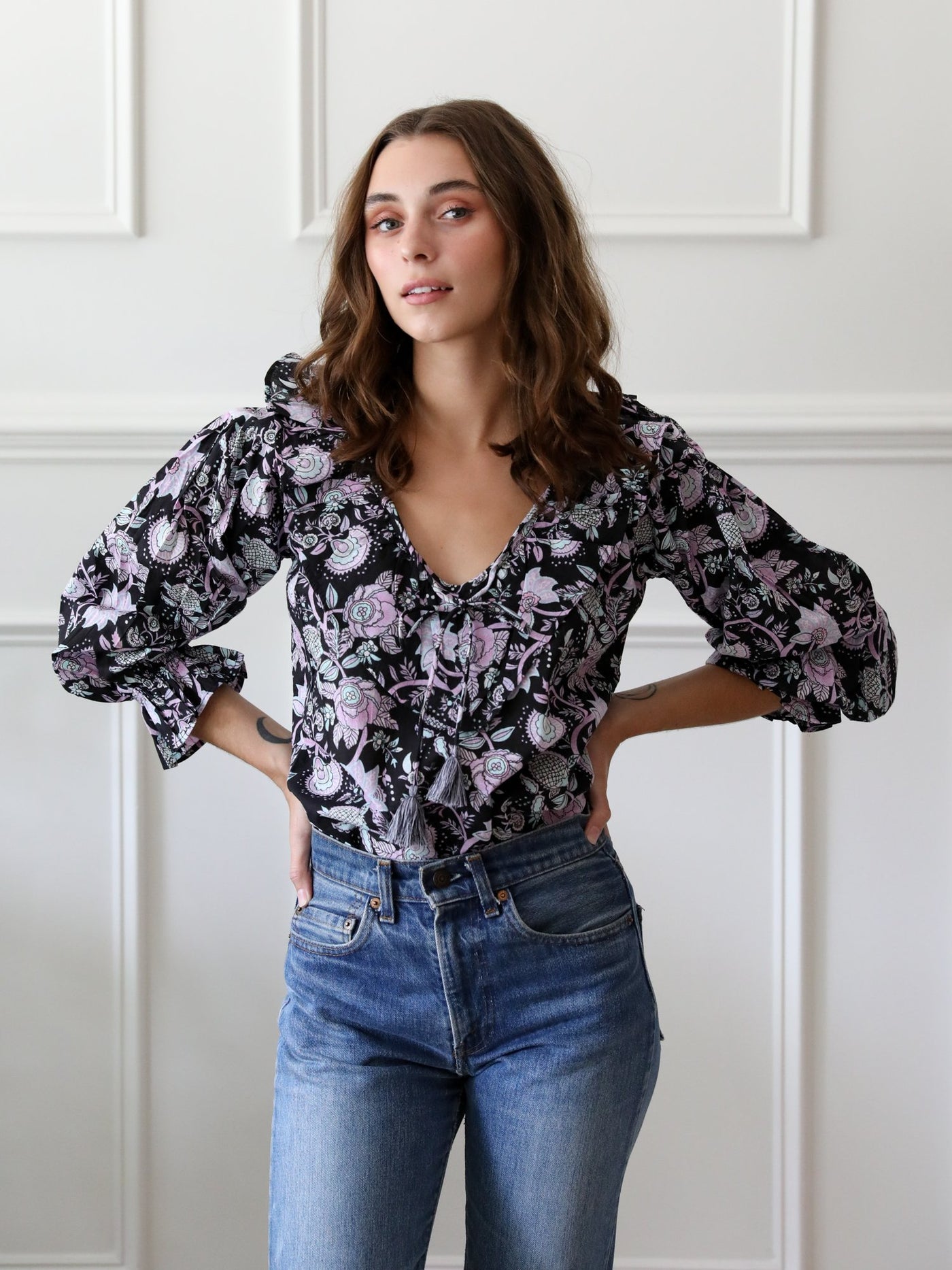 MILLE Clothing May Top in Tropical Night
