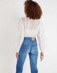 MILLE Clothing Noisette Top in Pearl Organza Eyelet