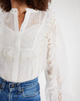 MILLE Clothing Noisette Top in Pearl Organza Eyelet