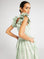 MILLE Clothing Olympia Dress in Green Jaipur Stripe