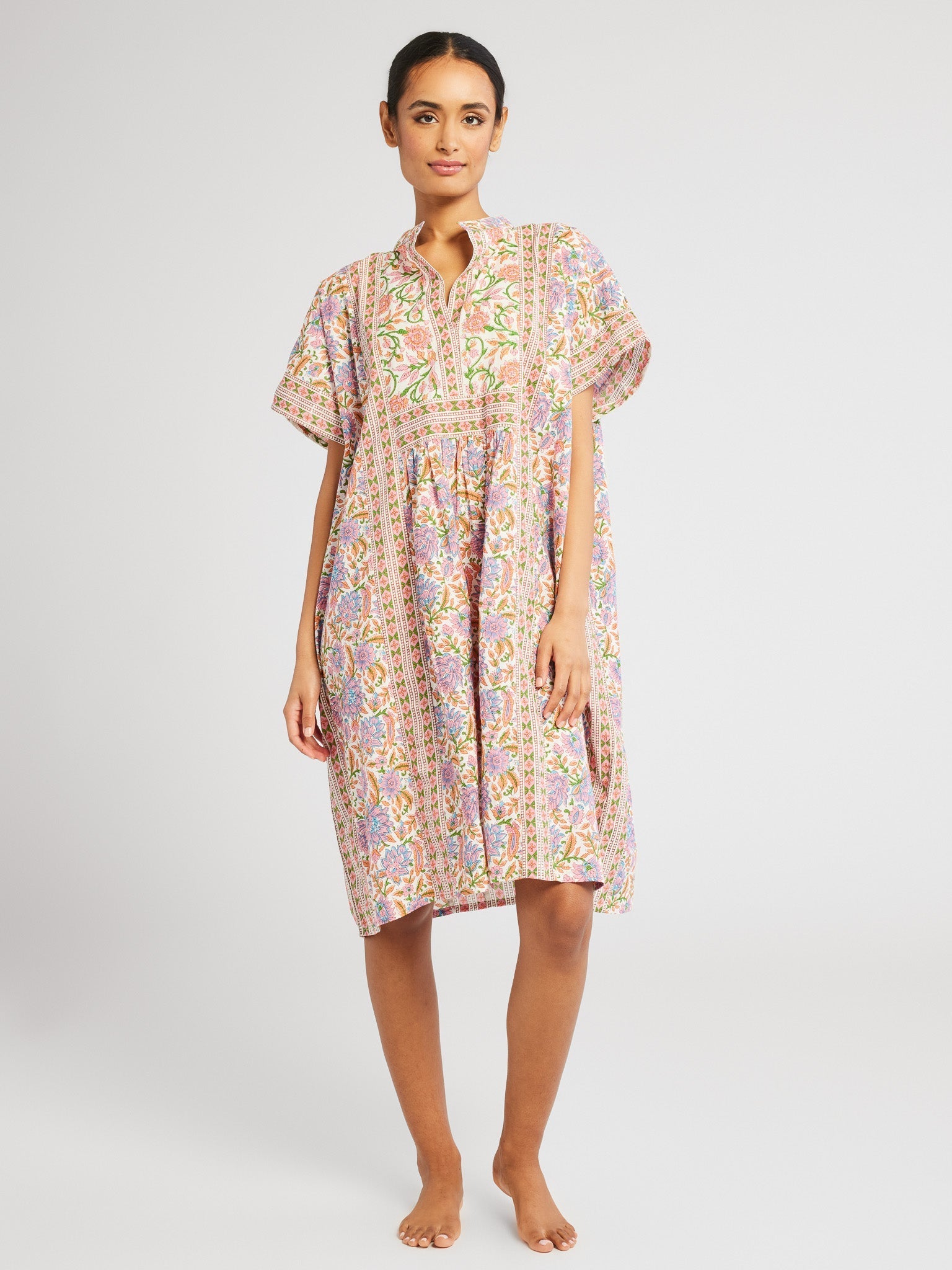 MILLE Clothing One Size Playa Caftan in Avignon Floral