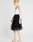 MILLE Clothing Pavlova Skirt in Black Tulle