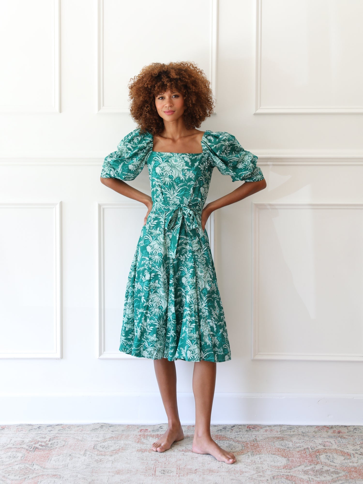 MILLE Clothing Penelope Dress in Jade Paradise