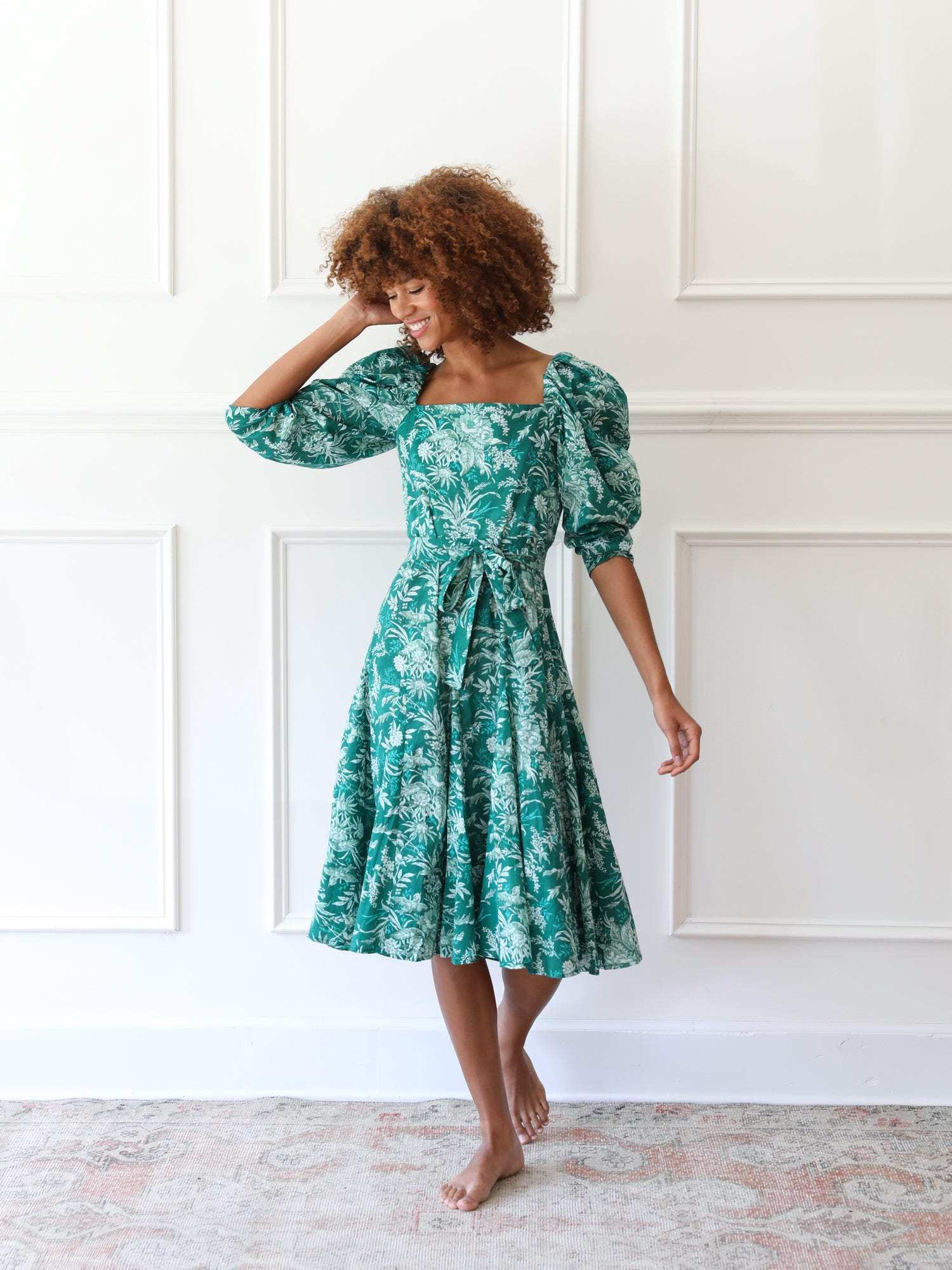 MILLE Clothing Penelope Dress in Jade Paradise