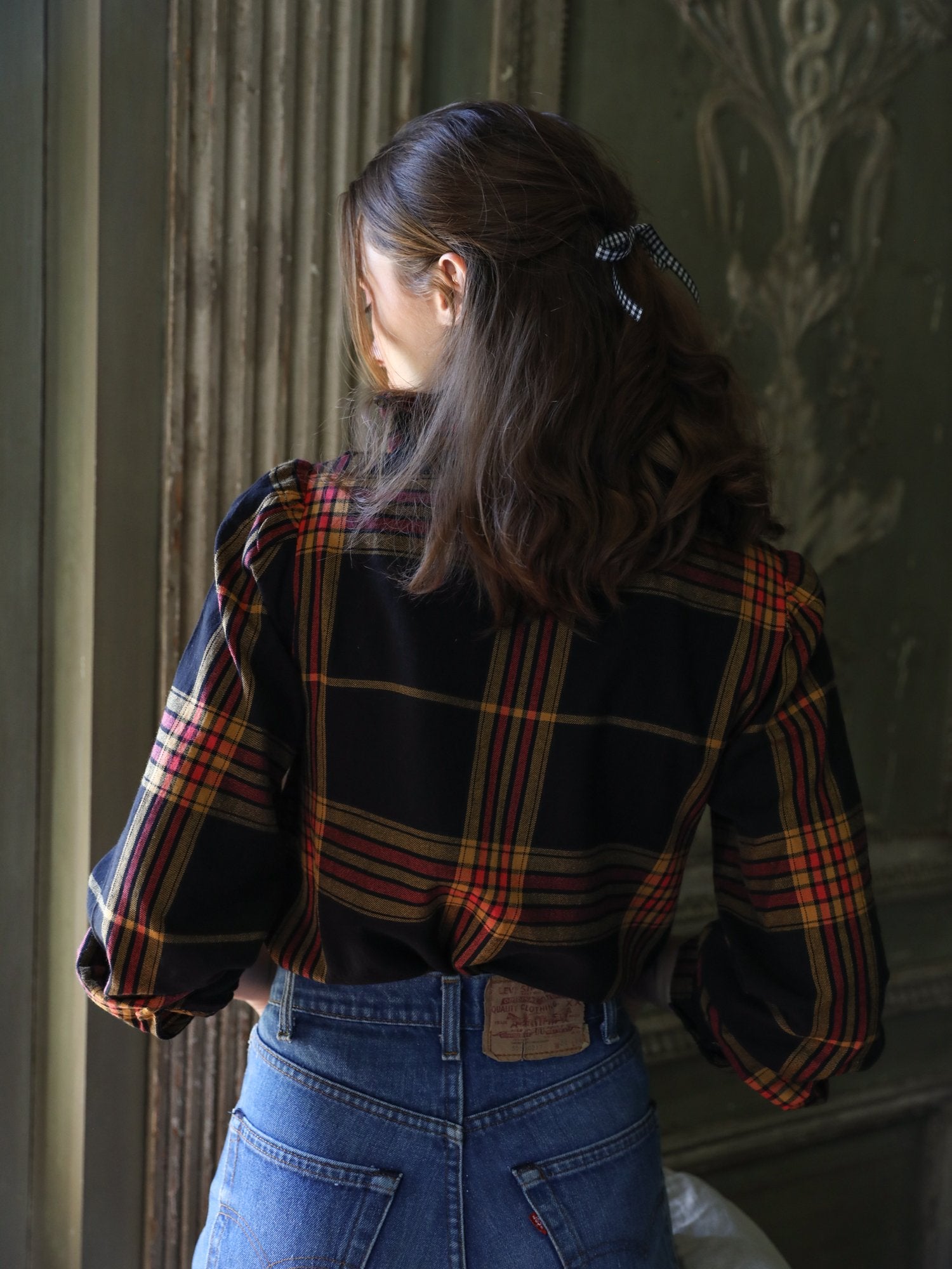 MILLE Clothing Pippa Top in Warm Plaid