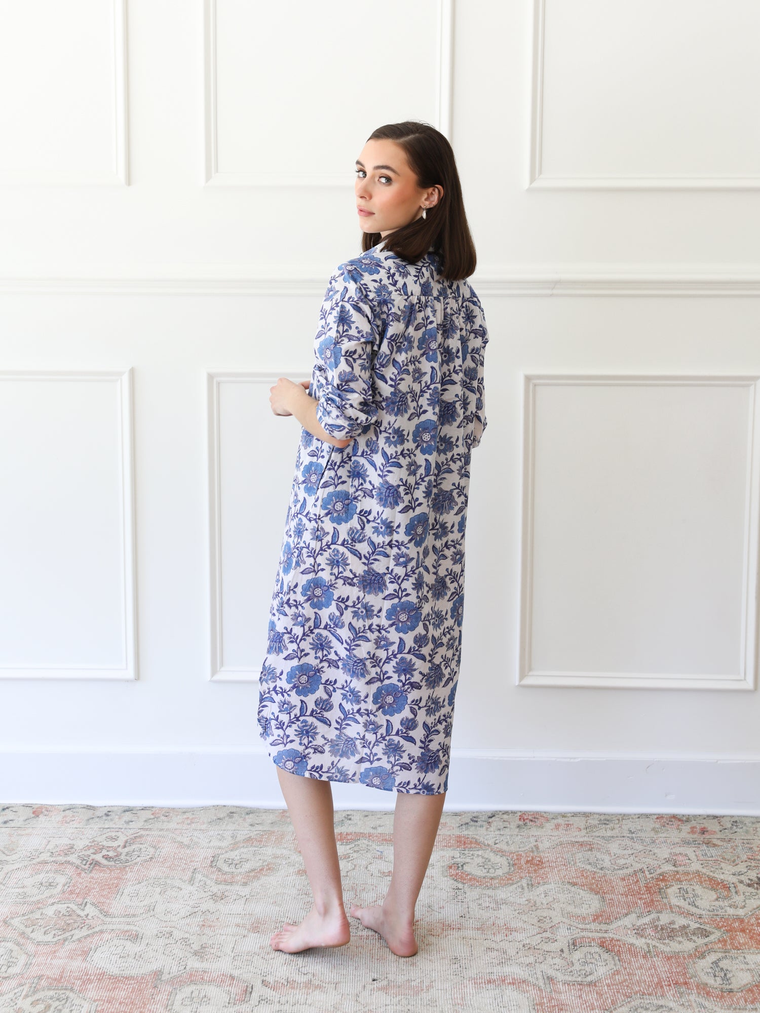 MILLE Clothing Romy Dress in Blue Floral