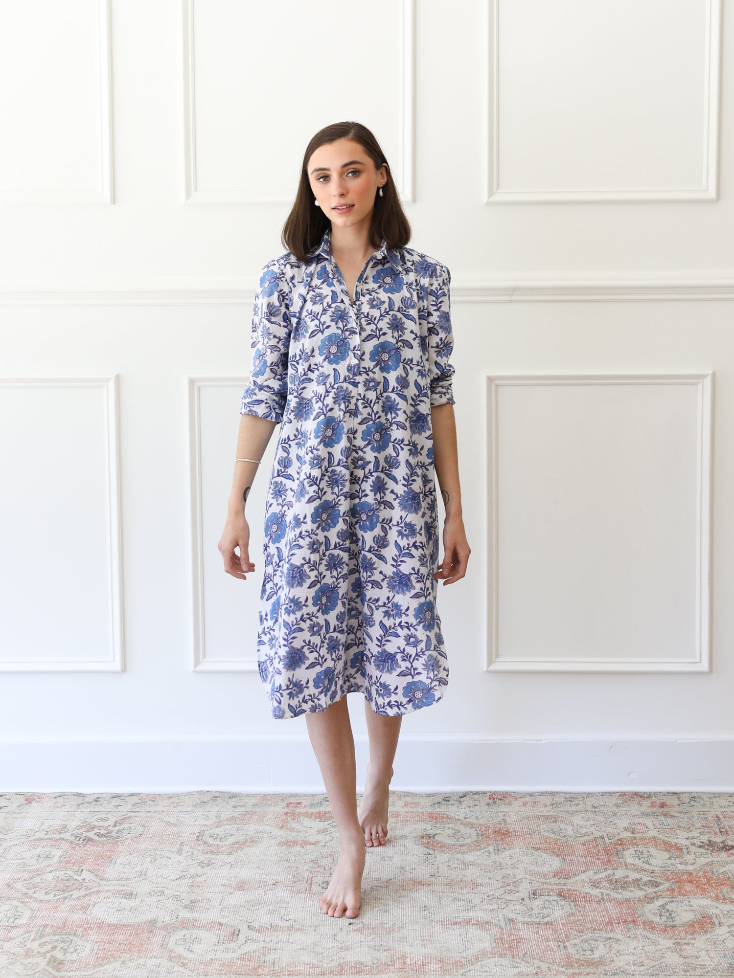 MILLE Clothing Romy Dress in Blue Floral