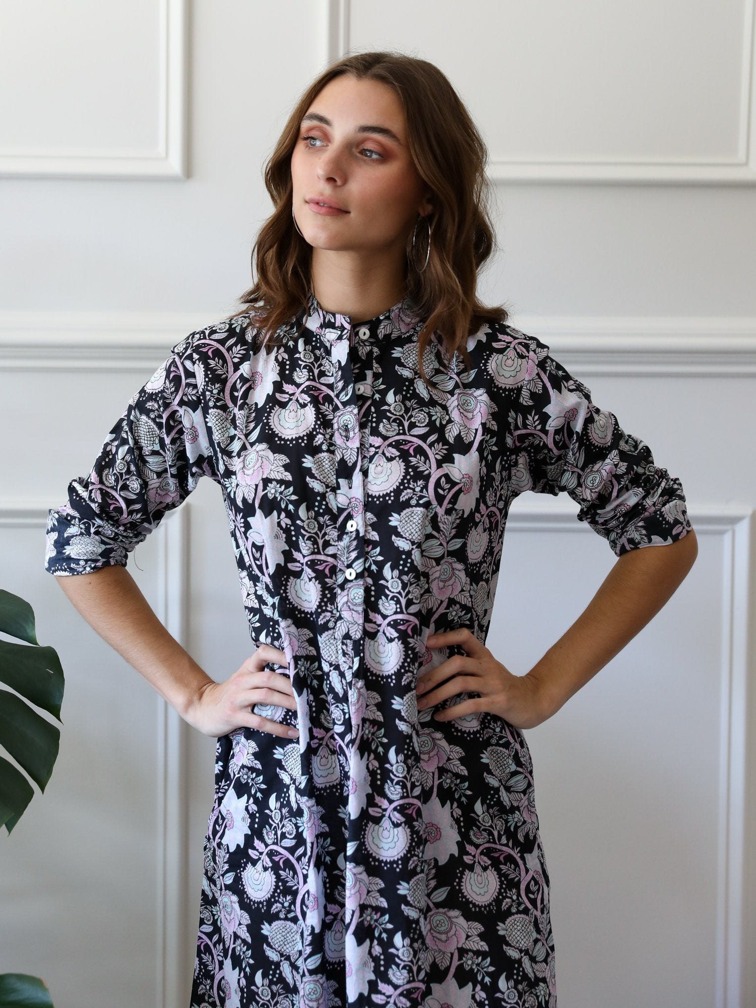 MILLE Clothing Sadie Caftan in Tropical Night