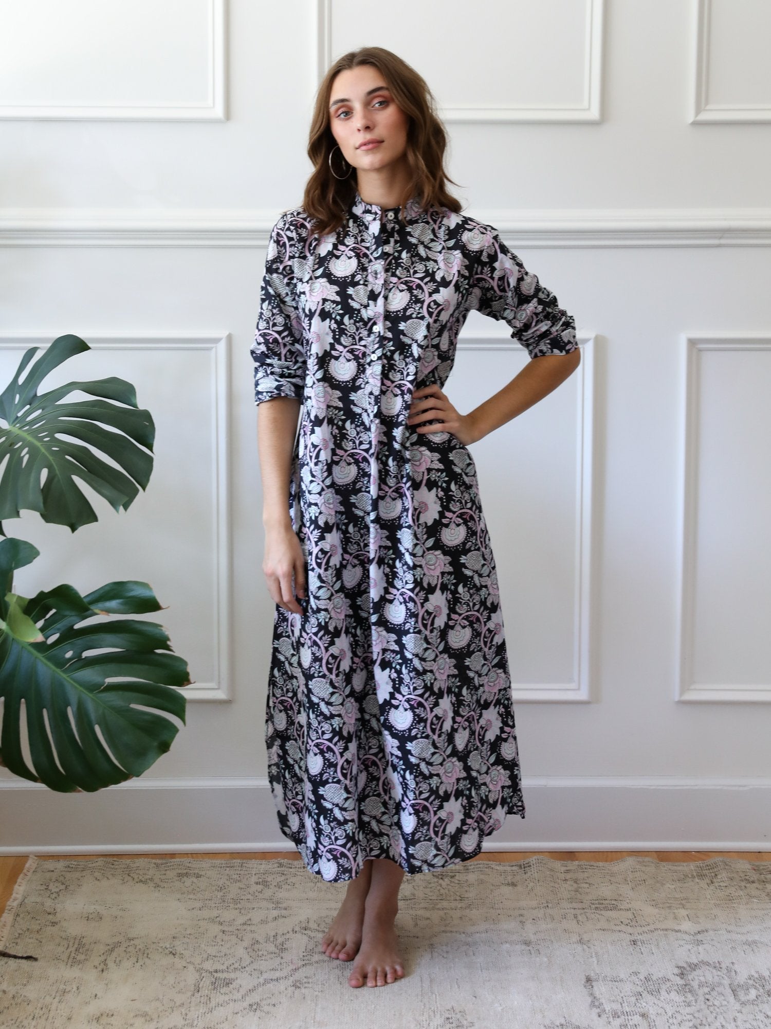 MILLE Clothing Sadie Caftan in Tropical Night