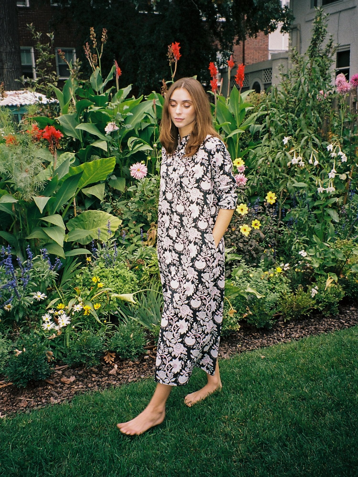 MILLE Clothing Sadie Caftan in Tropical Night