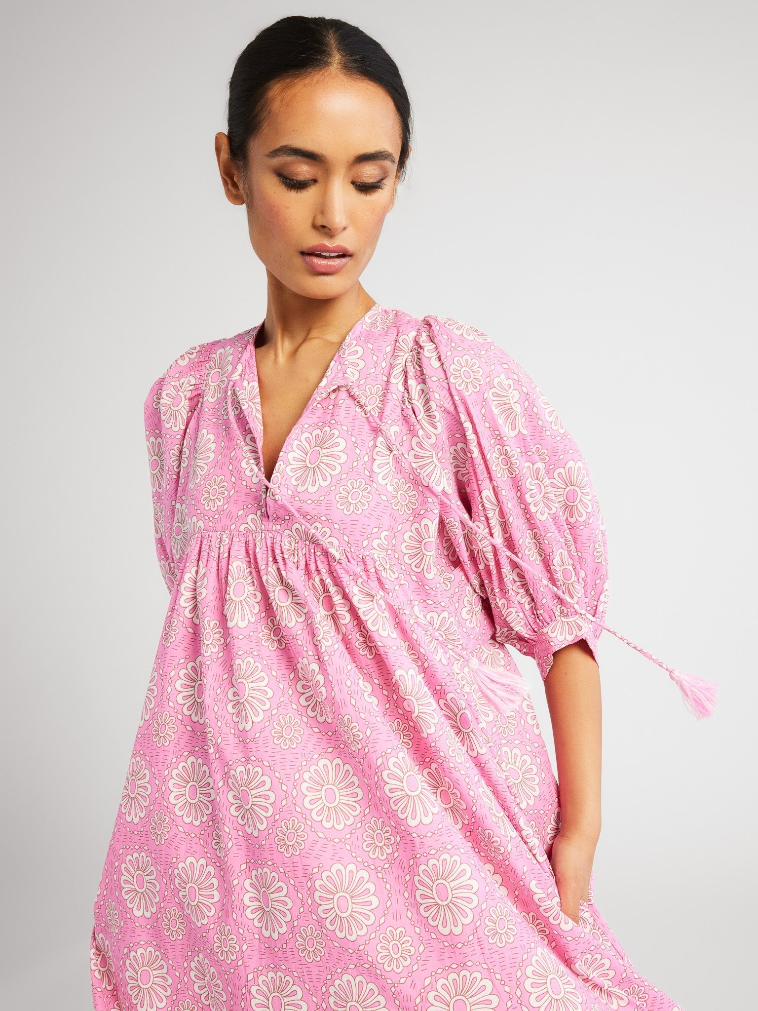 MILLE Clothing Saffron Dress in Pink Daisy