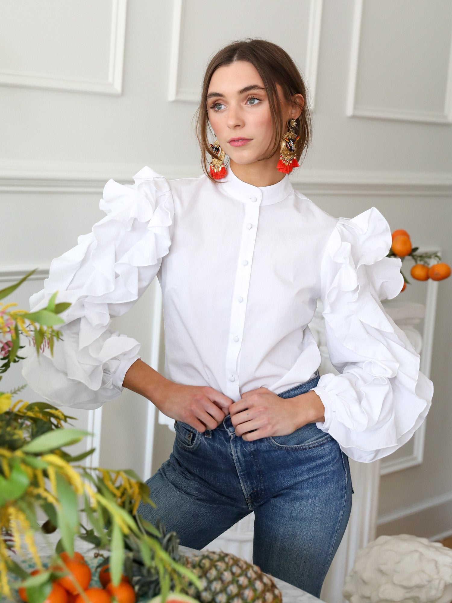 MILLE Clothing Seville Top in White