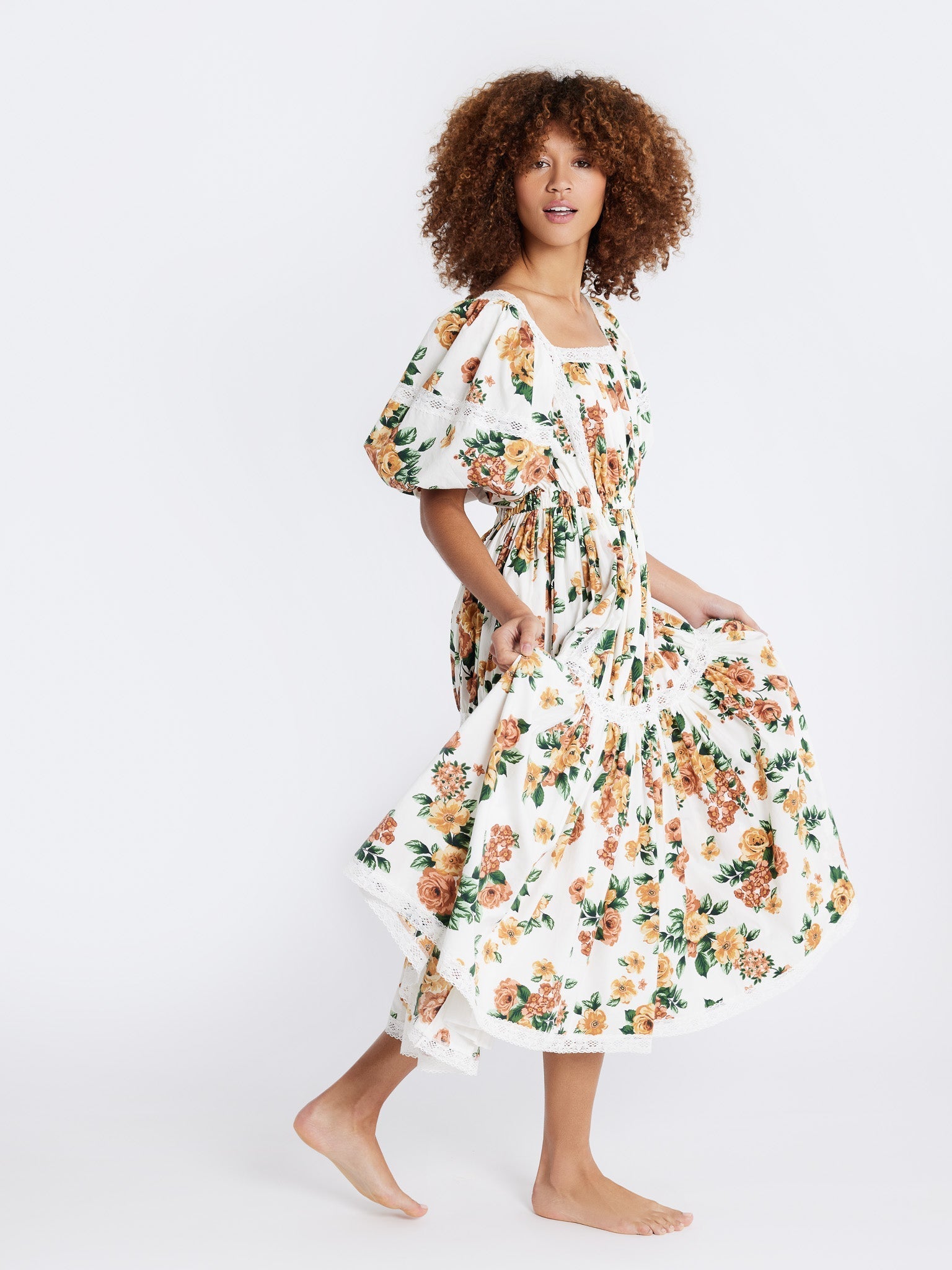 MILLE Clothing Talitha Dress in Antique Rose Floral