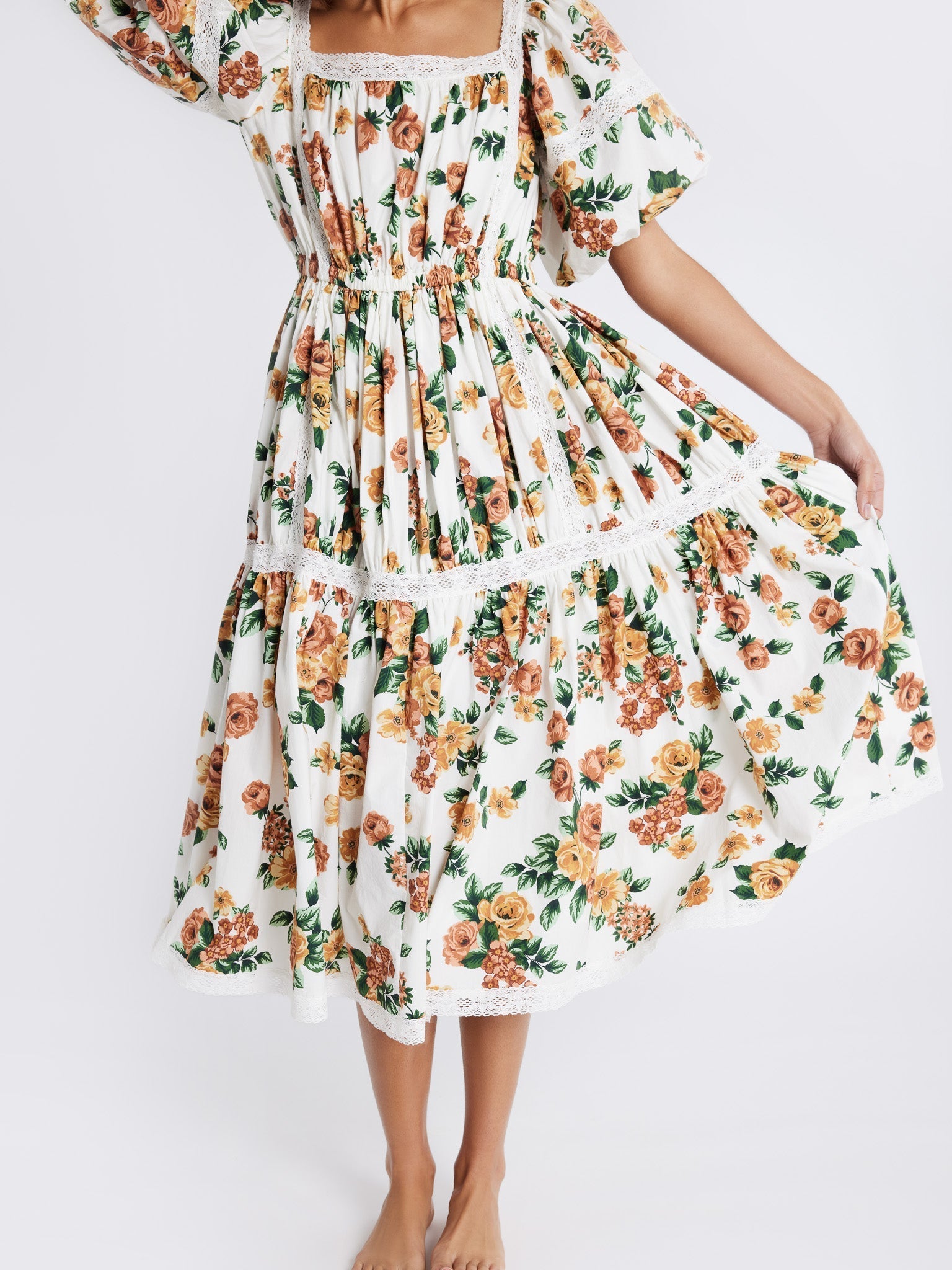 MILLE Clothing Talitha Dress in Antique Rose Floral