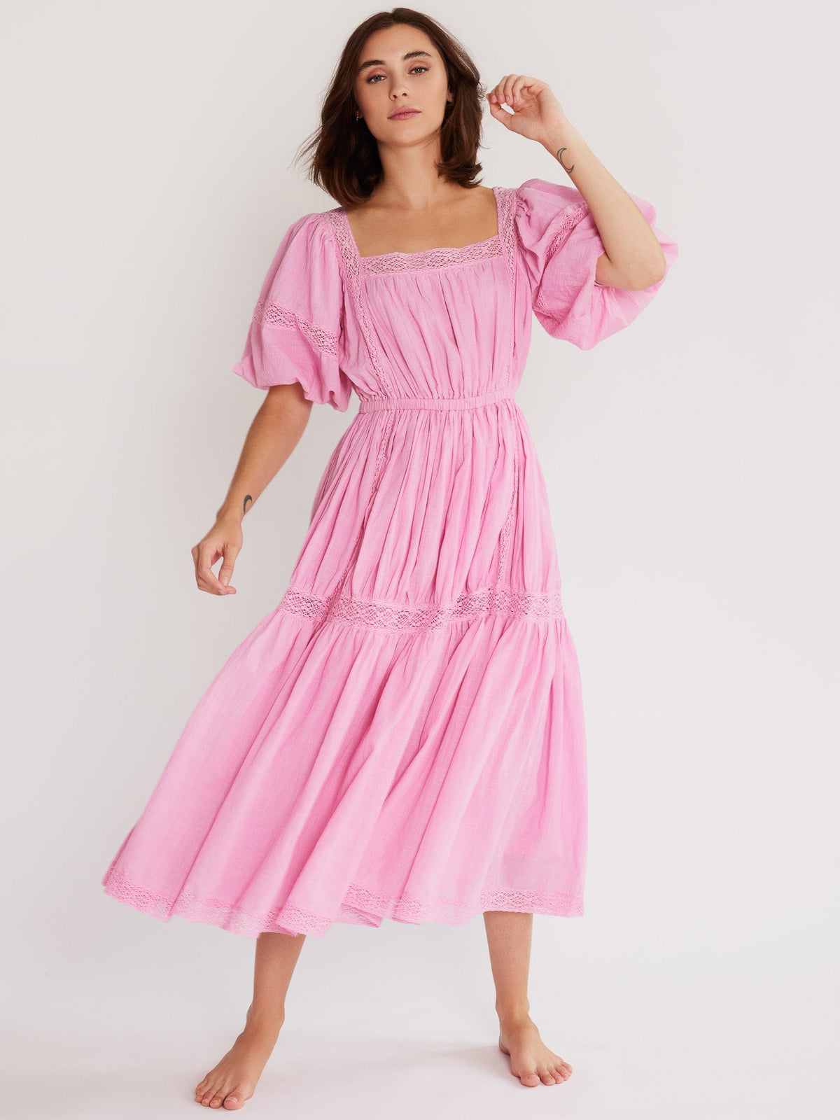 Talitha Dress in Bubblegum – MILLE