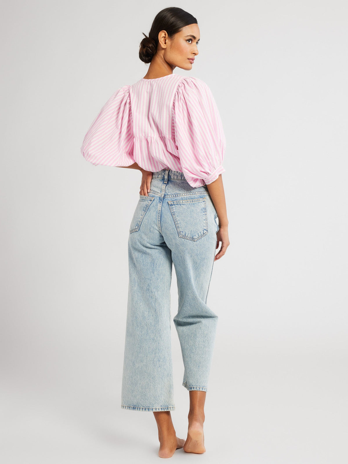 Thalia Top in Bubblegum Stripe – MILLE