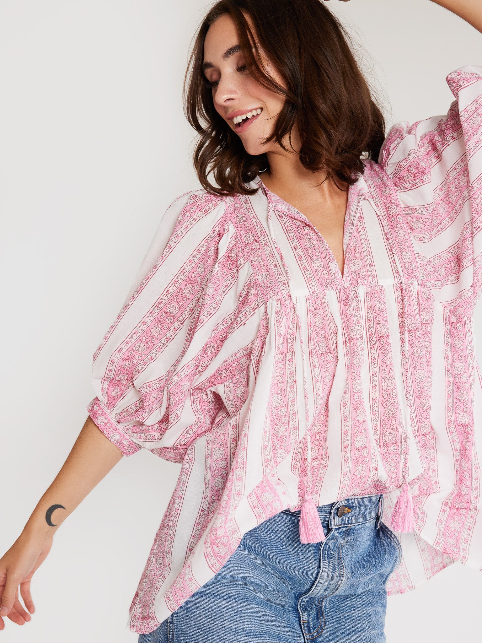 MILLE Clothing Thalia Top in Jaipur Stripe