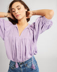 MILLE Clothing Thalia Top in Taffy Double Gauze
