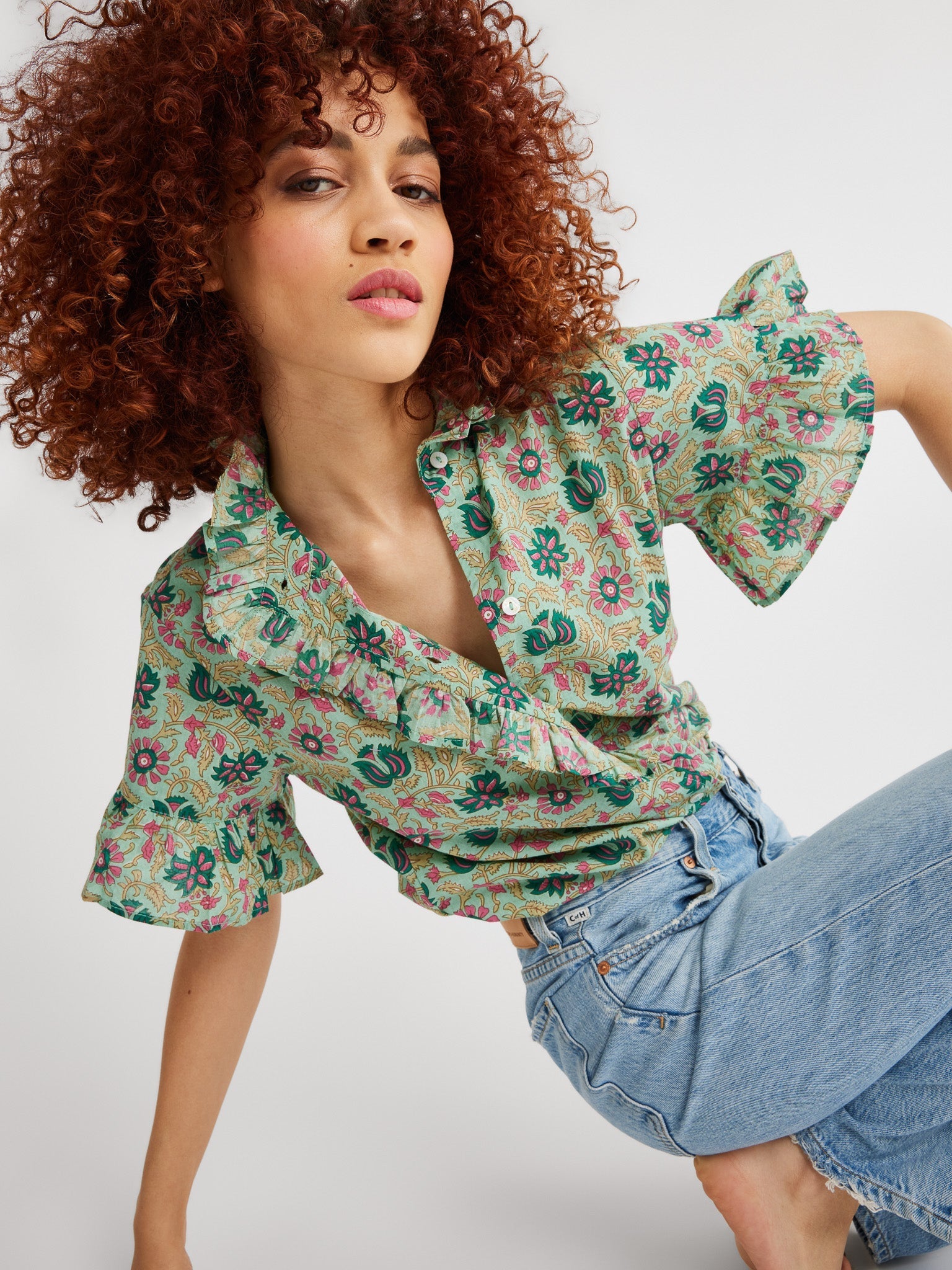 MILLE Clothing Vanessa Top in Caribbean Floral