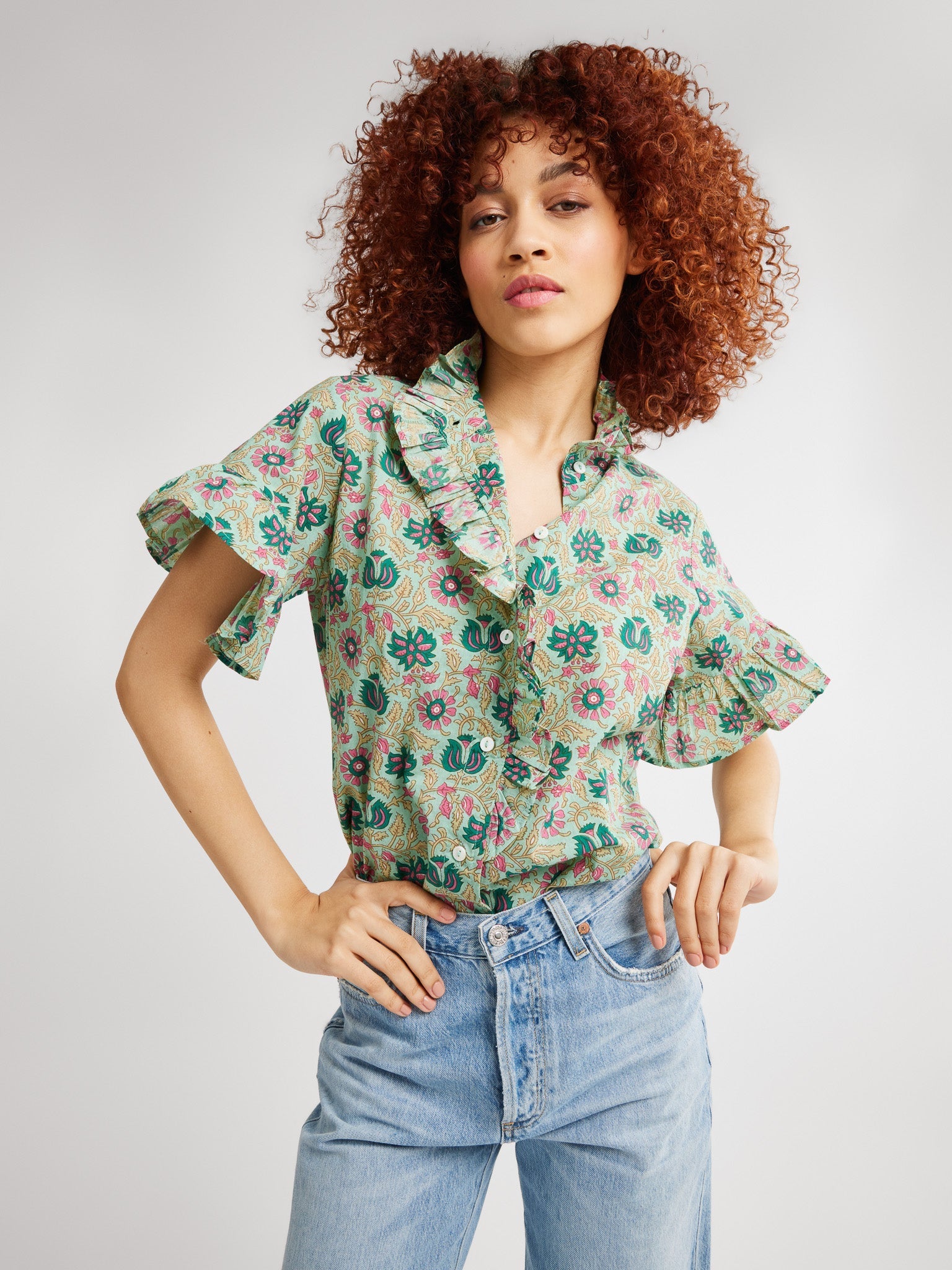 MILLE Clothing Vanessa Top in Caribbean Floral
